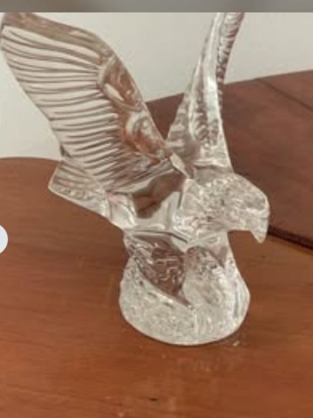 Waterford Crystal Flying Eagle Sculpture Figurine Fred Curtis Design 8" Marked
